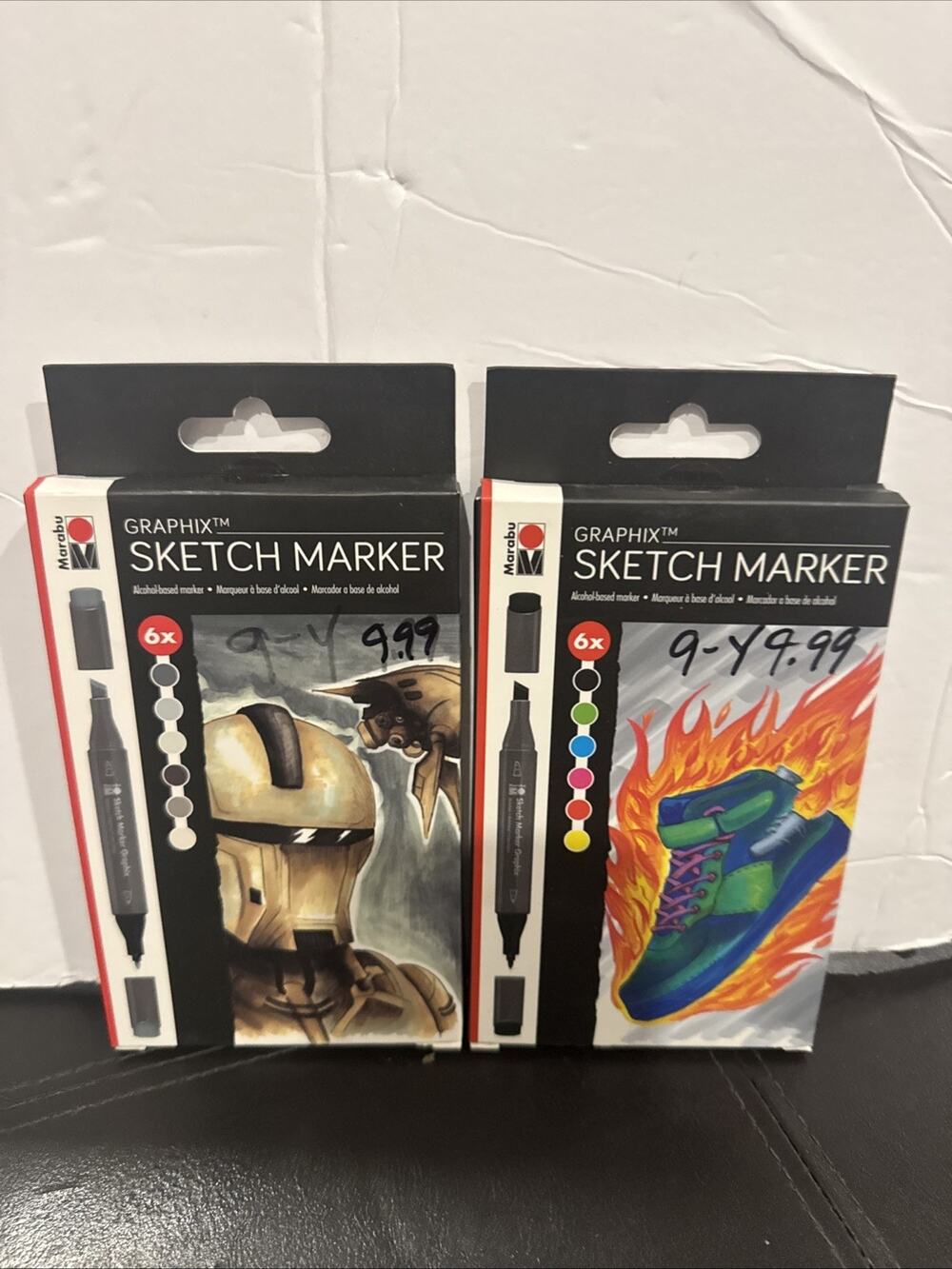 Marabu Graphix Sketch Marker Set Lot 2 Packs 12 Alcohol Markers New Sealed